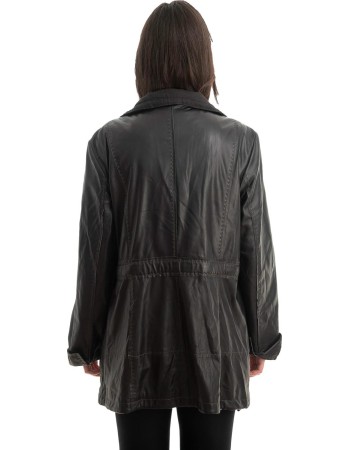 Γνήσιο Γυναικέιο Δερμάτινο Μπουφάν - Z846