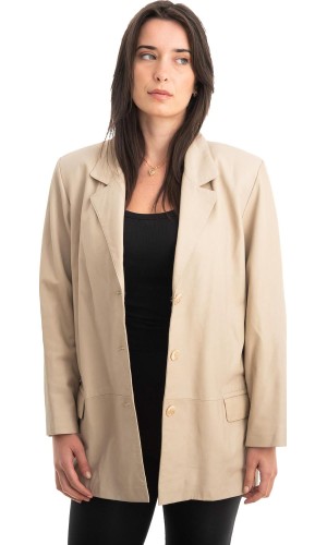 Γνήσιο Γυναικέιο Δερμάτινο Σακάκι - Z849