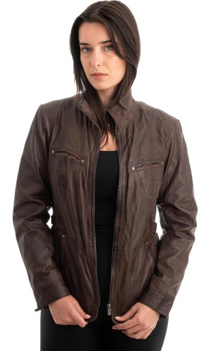 Γνήσιο Γυναικέιο Δερμάτινο Μπουφάν - Z851