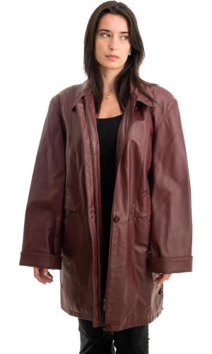 Γνήσιο Γυναικέιο Δερμάτινο Μπουφάν - Z853