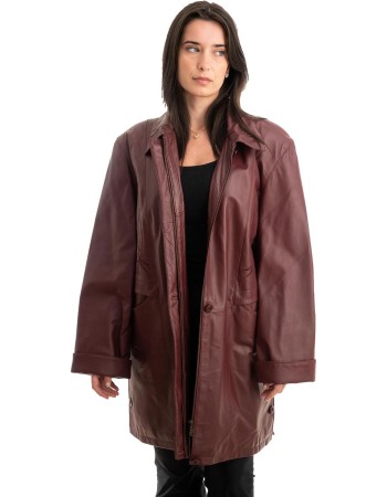 Γνήσιο Γυναικέιο Δερμάτινο Μπουφάν - Z853