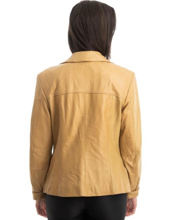 Γνήσιο Γυναικέιο Δερμάτινο Μπουφάν - Z854