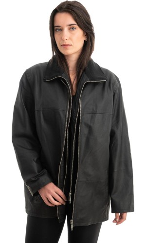 Γνήσιο Γυναικέιο Δερμάτινο Μπουφάν - Z856