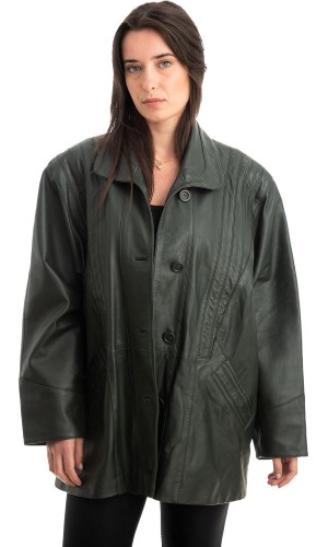 Γνήσιο Γυναικέιο Δερμάτινο Σακάκι - Z858