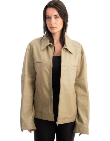 Γνήσιο Γυναικέιο Δερμάτινο Μπουφάν - Z859