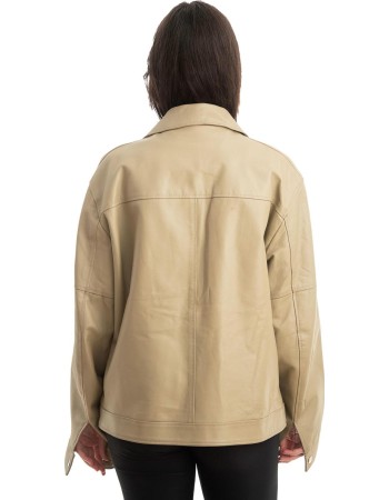 Γνήσιο Γυναικέιο Δερμάτινο Μπουφάν - Z859