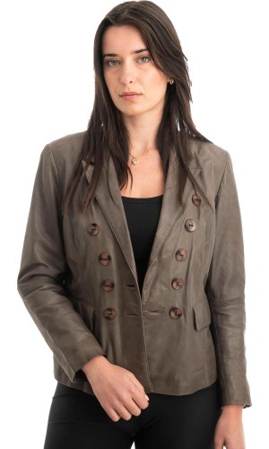 Γνήσιο Γυναικέιο Δερμάτινο Σακάκι - Z862