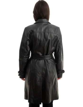 Γνήσιο Γυναικέιο Δερμάτινο Παλτό - Z863