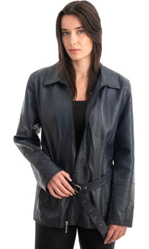 Γνήσιο Γυναικέιο Δερμάτινο Μπουφάν - Z866