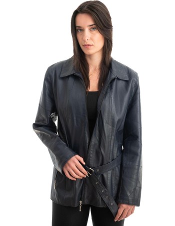 Γνήσιο Γυναικέιο Δερμάτινο Μπουφάν - Z866