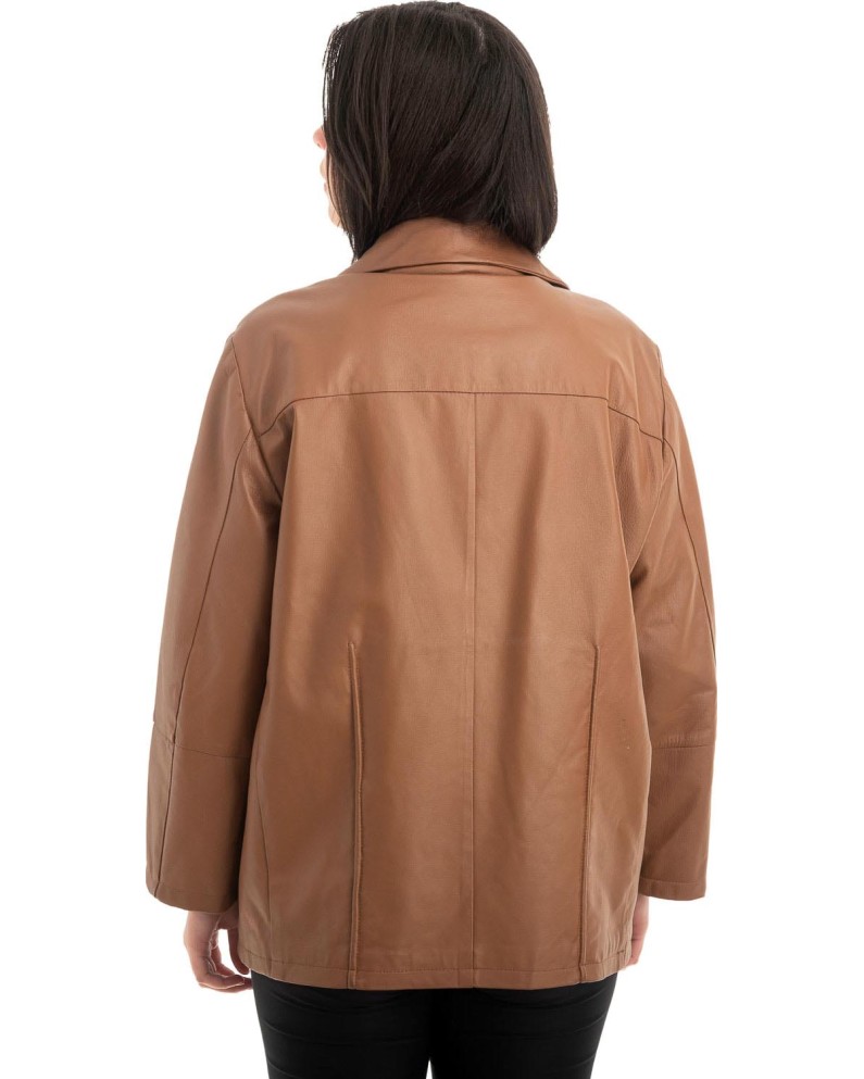 Γνήσιο Γυναικέιο Δερμάτινο Μπουφάν - Z869