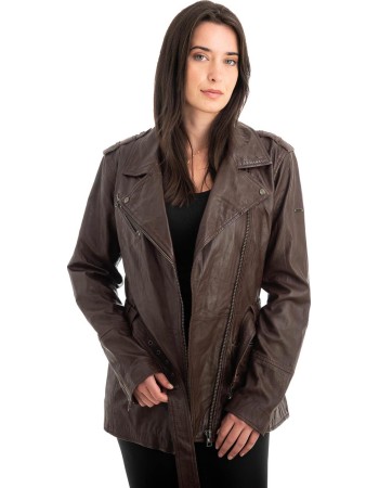Γνήσιο Γυναικέιο Δερμάτινο Μπουφάν - Z870