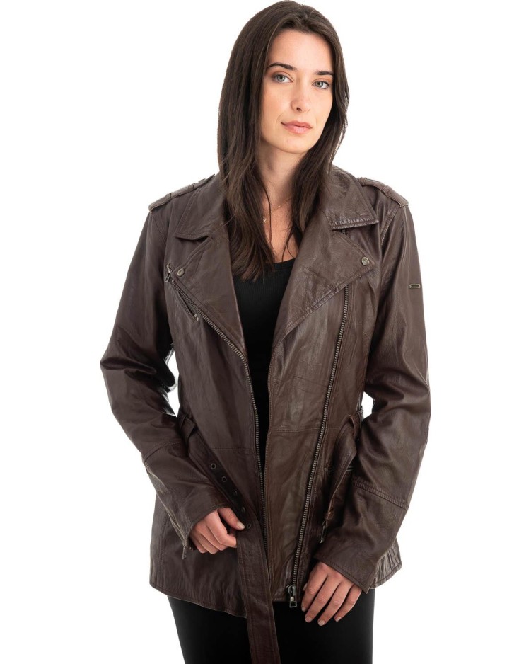 Γνήσιο Γυναικέιο Δερμάτινο Μπουφάν - Z870