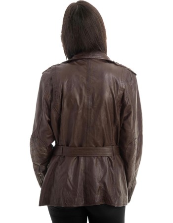 Γνήσιο Γυναικέιο Δερμάτινο Μπουφάν - Z870