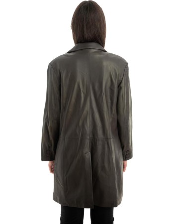 Γνήσιο Γυναικέιο Δερμάτινο Παλτό - Z872