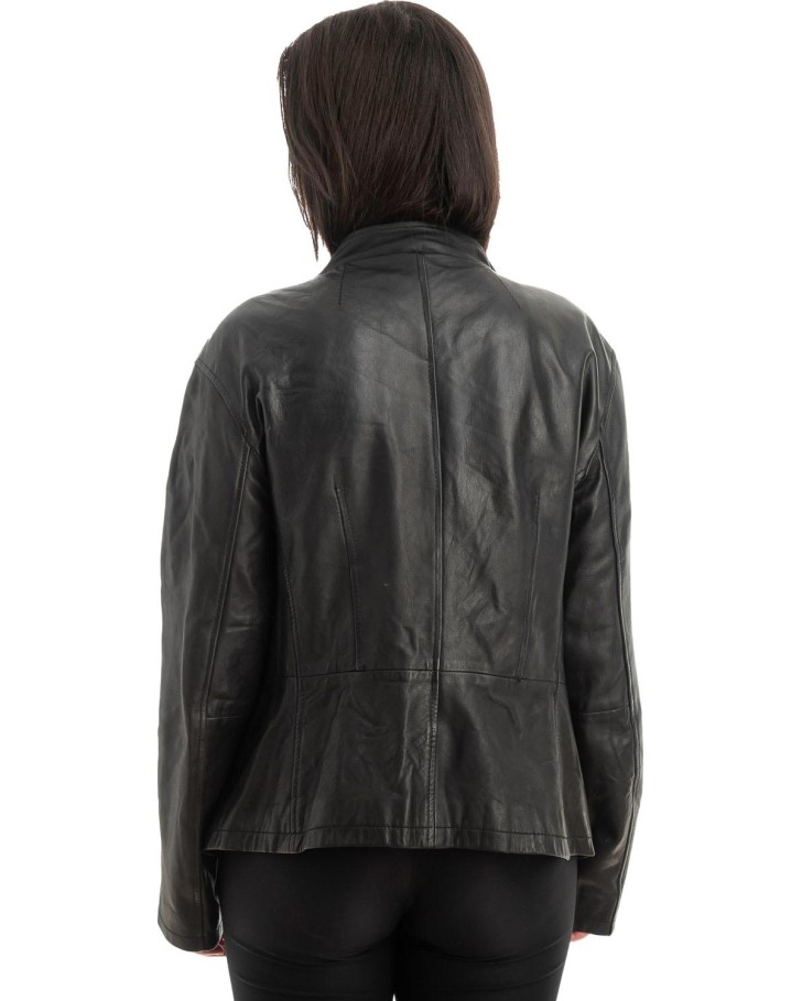 Γνήσιο Γυναικέιο Δερμάτινο Μπουφάν - Z873