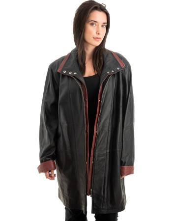 Γνήσιο Γυναικέιο Δερμάτινο Μπουφάν - Z876