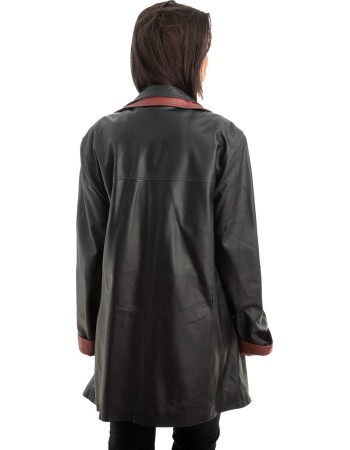 Γνήσιο Γυναικέιο Δερμάτινο Μπουφάν - Z876