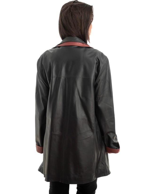 Γνήσιο Γυναικέιο Δερμάτινο Μπουφάν - Z876