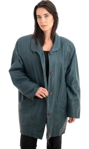 Γνήσιο Γυναικέιο Δερμάτινο Μπουφάν - Z877