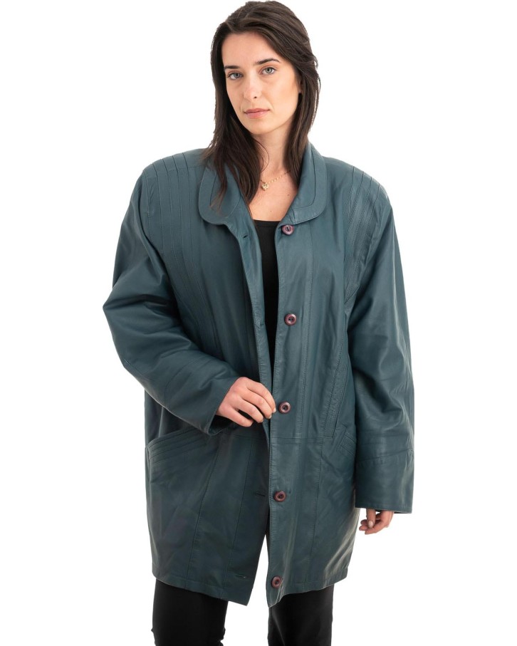 Γνήσιο Γυναικέιο Δερμάτινο Μπουφάν - Z877