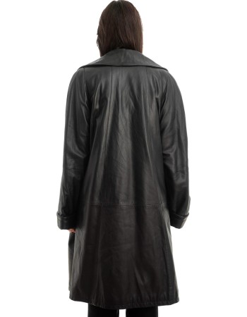 Γνήσιο Γυναικέιο Δερμάτινο Παλτό - Z878