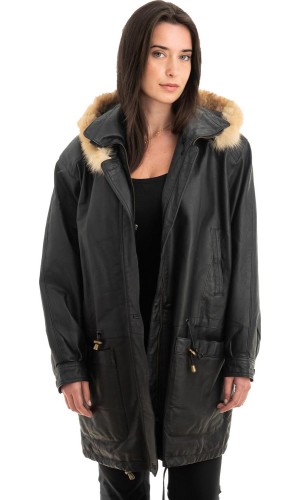 Γνήσιο Γυναικέιο Δερμάτινο Μπουφάν - Z881