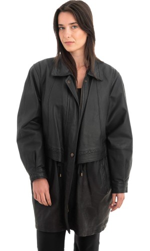 Γνήσιο Γυναικέιο Δερμάτινο Μπουφάν - Z882