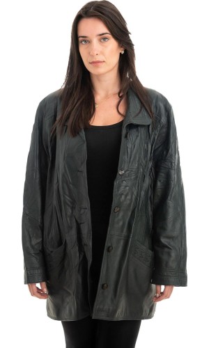 Γνήσιο Γυναικέιο Δερμάτινο Μπουφάν - Z891