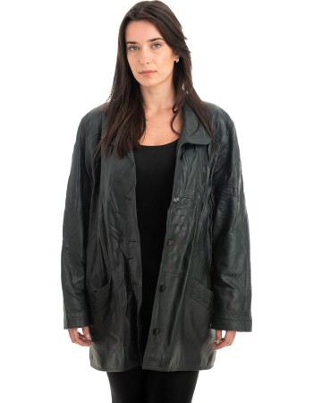 Γνήσιο Γυναικέιο Δερμάτινο Μπουφάν - Z891