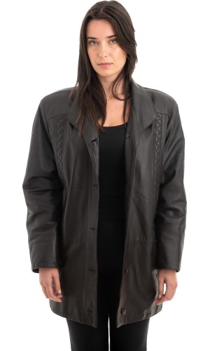 Γνήσιο Γυναικέιο Δερμάτινο Σακάκι - Z892