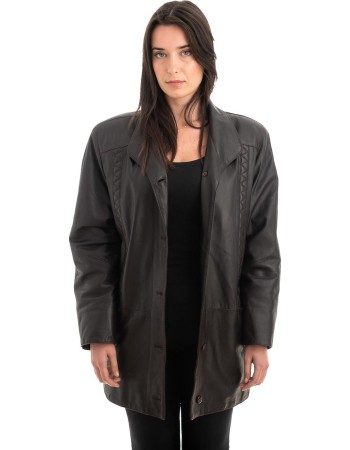 Γνήσιο Γυναικέιο Δερμάτινο Σακάκι - Z892