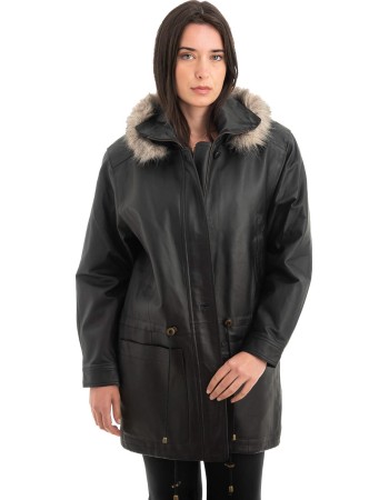 Γνήσιο Γυναικέιο Δερμάτινο Μπουφάν - Z902