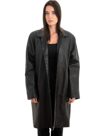 Γνήσιο Γυναικέιο Δερμάτινο Παλτό - Z904