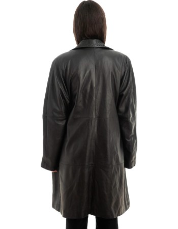 Γνήσιο Γυναικέιο Δερμάτινο Παλτό - Z904