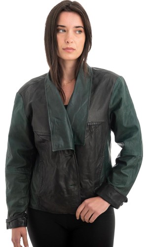 Γνήσιο Γυναικέιο Δερμάτινο Σακάκι - Z907