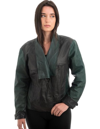 Γνήσιο Γυναικέιο Δερμάτινο Σακάκι - Z907