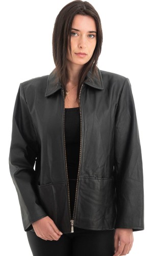 Γνήσιο Γυναικέιο Δερμάτινο Μπουφάν - Z912