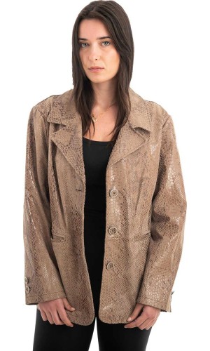 Γνήσιο Γυναικέιο Δερμάτινο Σακάκι - Z913