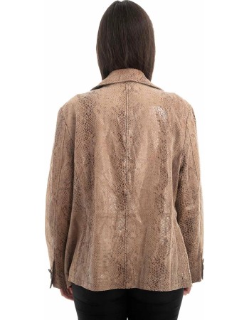 Γνήσιο Γυναικέιο Δερμάτινο Σακάκι - Z913