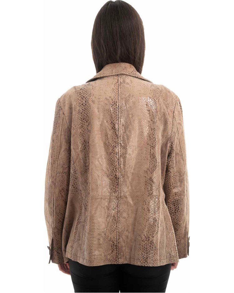 Γνήσιο Γυναικέιο Δερμάτινο Σακάκι - Z913