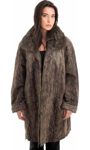 Γνήσιο Γυναικέιο Δερμάτινο Μπουφάν - Z917