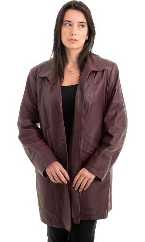 Γνήσιο Γυναικέιο Δερμάτινο Μπουφάν - Z918