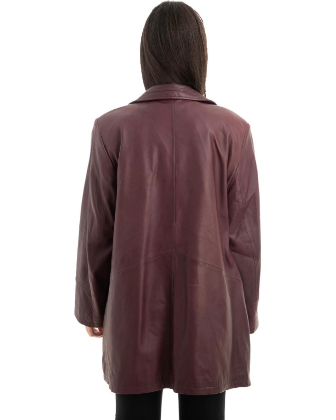 Γνήσιο Γυναικέιο Δερμάτινο Μπουφάν - Z918