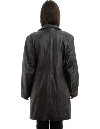 Γνήσιο Γυναικέιο Δερμάτινο Παλτό - Z921