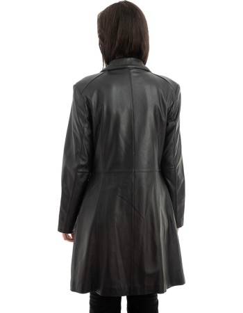 Γνήσιο Γυναικέιο Δερμάτινο Παλτό - Z924
