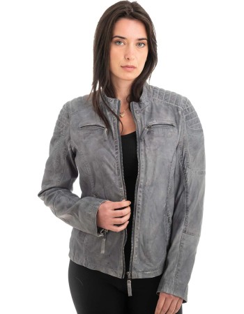 Γνήσιο Γυναικέιο Δερμάτινο Μπουφάν - Z925