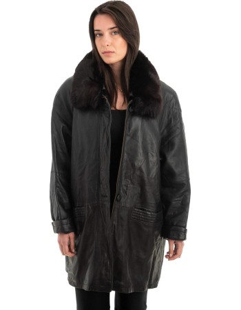 Γνήσιο Γυναικέιο Δερμάτινο Μπουφάν - Z929
