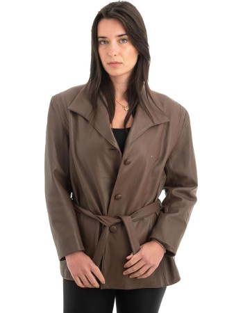 Γνήσιο Γυναικέιο Δερμάτινο Σακάκι - Z930