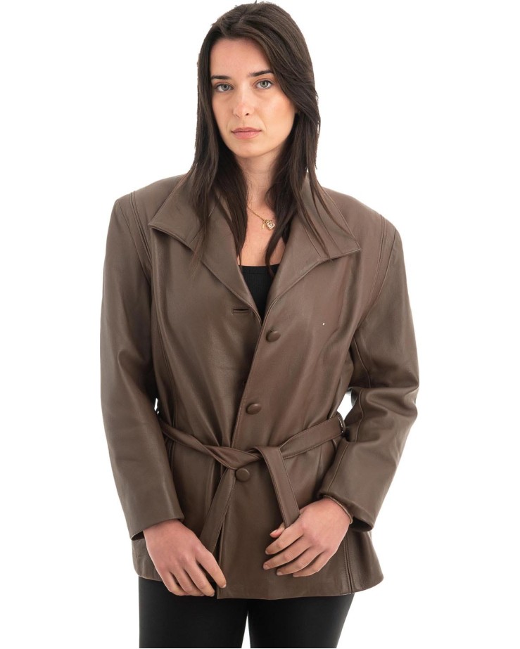 Γνήσιο Γυναικέιο Δερμάτινο Σακάκι - Z930